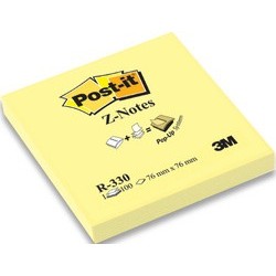 3m post-it notes adhésives z-notes, 76 x 76 mm, jaune (LOT DE 12)