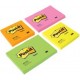 Post-it bloc-notes adhésives, 127 x  76 mm, jaune néon