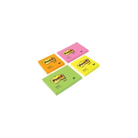 Post-it bloc-notes adhésives, 127 x  76 mm, jaune néon
