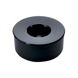 Durable cendrier kulan, rond, noir, avec couvercle
