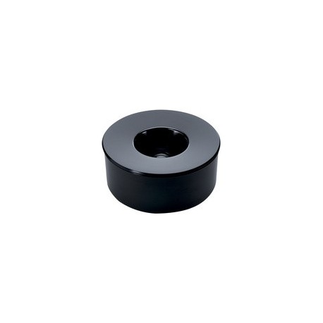 Durable cendrier kulan, rond, noir, avec couvercle