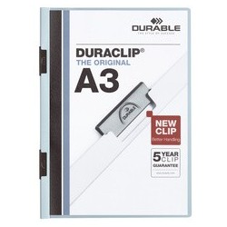 Durable chemise à clip duraclip, format a3, bleu