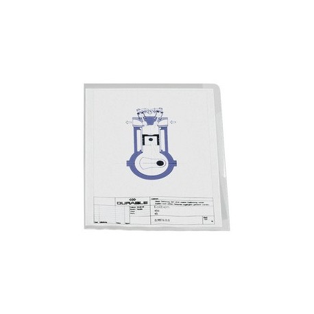 Durable pochette ouverte en coin, a4, en pp 0,12 mm, bleu