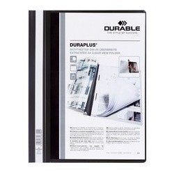 Durable chemise à lamelles duraplus, format a4, noir,