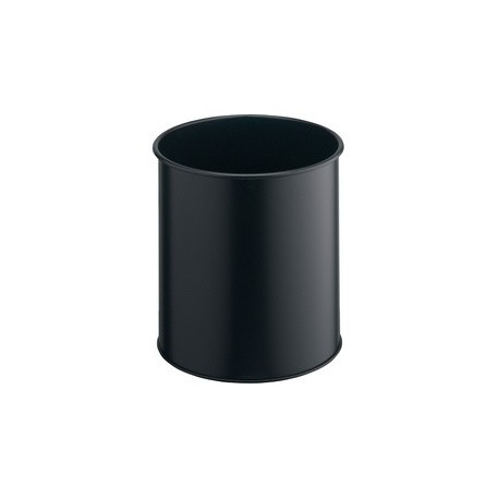 Durable corbeille metall, rond, 15 litres, noir