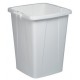 Durable poubelle durabin 90, carrée, grise, pour le tri des