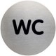 Durable pictogramme "wc", diamètre: 83 mm, argenté