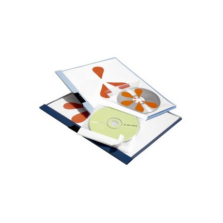 Durable pochettes autoadhésives pour cd/dvd fix, en pp,