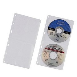 Durable pochette cd/dvd cover m, pour 4 cd, pp, format a4,