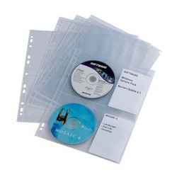 Durable pochette cd-/dvd cover light m, pour 4 cd, en pp,