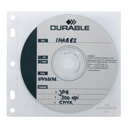 Durable pochette cd-/dvd cover file, pp, transparent, pour