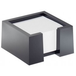 Durable bloc memo cubo, noir, bloc memo élégant en plastique