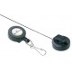 Durable porte-badge avec mousqueton, anthracite