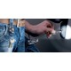 Durable porte-badges avec enrouleur et led, ovale, noir