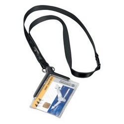 Durable badge card holder deluxe, avec porte-carte de visite