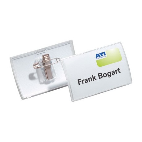 Durable porte-badge click fold, avec  pince combi, 75 x 40mm