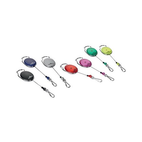 Durable porte-badge avec jojo, oval, noir