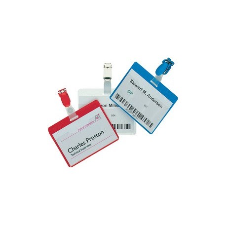 Durable porte-noms, ouvert sur le haut, avec clip