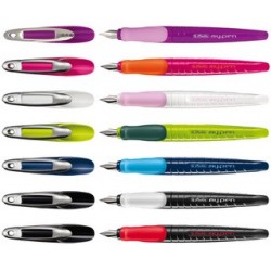Herlitz stylo plume my.pen, largeur de plume: m, bleu/fluo