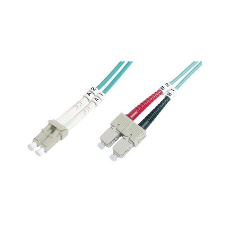 Digitus câble patch à fibres optiques,om3, lc mâle - sc mâle