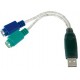 Digitus câble adaptateur usb 1.1 - 2 x ps/2, 180 mm