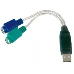 Digitus câble adaptateur usb 1.1 - 2 x ps/2, 180 mm