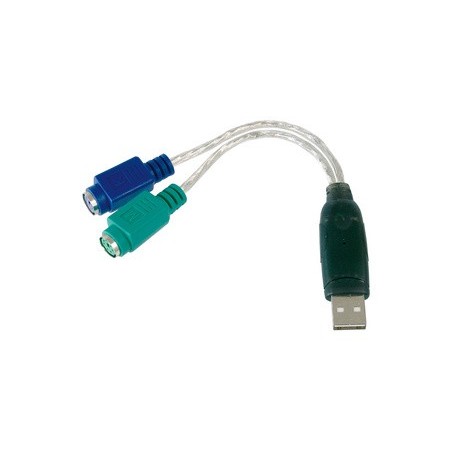 Digitus câble adaptateur usb 1.1 - 2 x ps/2, 180 mm