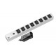 Bachmann multiprises 19" à 3 broches, 8 prises