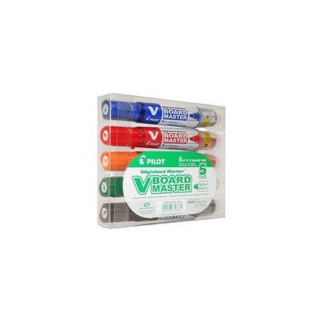 Pilot marqueur pour tableau blanc v board master, étui de 5