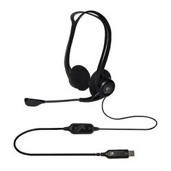 Logitech pc headset 960 usb, noir, port usb