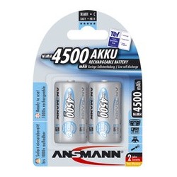 Ansmann pile nimh max e, baby (c), 4.500 mah, blister de 2