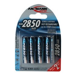 Ansmann pile nimh premium, mignon aa, 2.850mah, blister de 2