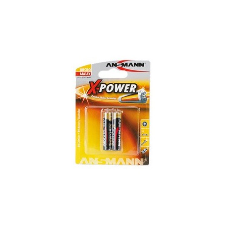 Ansmann pile alcaline "x-power", micro aaa, blister de 4