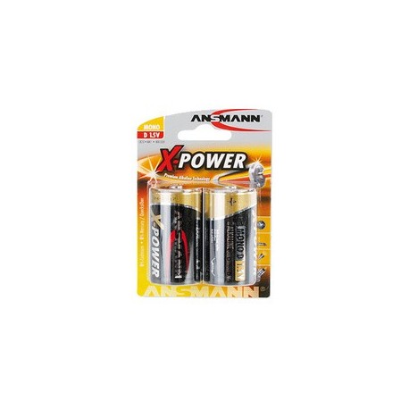 Ansmann pile alcaline "x-power", mono d, blister de 2