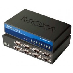 Moxa hub rs-232/422/485 avec port usb 2.0, 8 ports, desktop