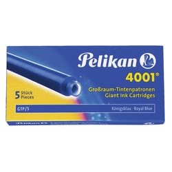 Pelikan cartouches d'encre grand volume 4001 gtp/5,turquoise
