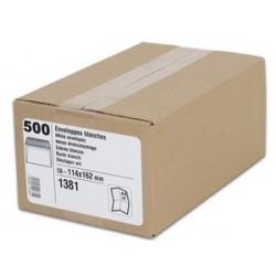Gpv enveloppes, dl 110 x 220 mm, blanc,80 g/m2, avec fenêtre