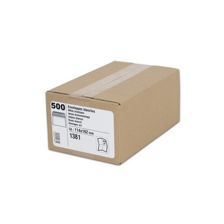 Gpv enveloppes, dl 110 x 220 mm, blanc, 80g/m2, avec fenêtre