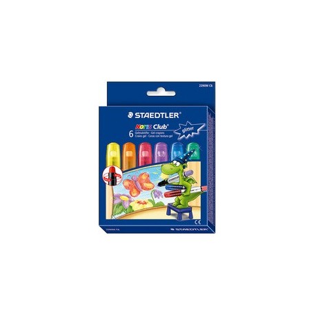 Staedtler craie gel noris club "glitter", étui carton de 6