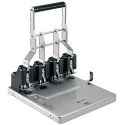 Rexel perforateur à 4 trous hd4150, noir / argent