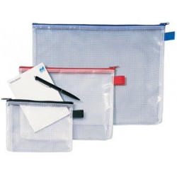 Rexel sac à fermeture éclair mesh bags, a4, pvc, noir