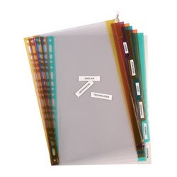 Elba intercalaires plastique, uni, couleur, a5, 4 positions