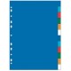 Elba intercalaires plastique, uni, couleur, a4, 12 positions