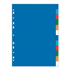 Elba intercalaires plastique, uni, couleur, a4, 12 positions