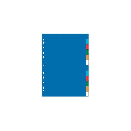 Elba intercalaires plastique, uni, couleur, a4, 12 positions