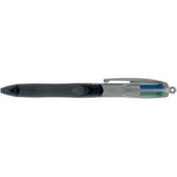 Bic stylo à bille rétractable 4 couleurs grip pro