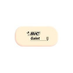 Bic gomme plastique galet, blanc, extra molle, oval
