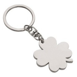 Porte-clés trèfle à 4 feuilles, en métal