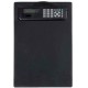 Maul porte-bloc avec calculatrice, format a4,plastique, noir