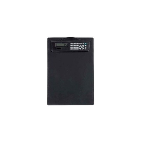 Maul porte-bloc avec calculatrice, format a4,plastique, noir